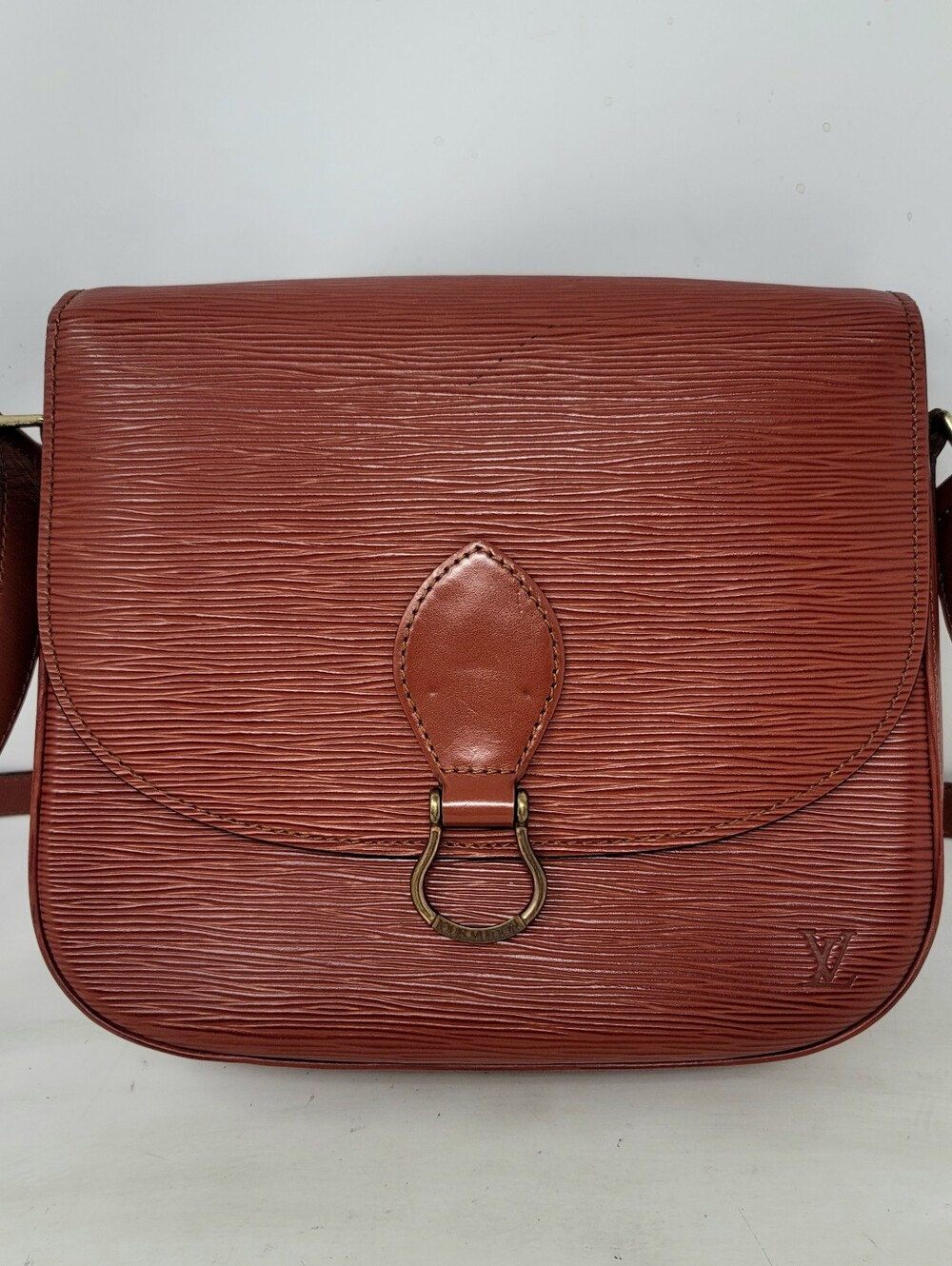 Louis Vuitton Saint Cloud GM Brown Epi Leather Crossbody Hand Bag Authentic VTG